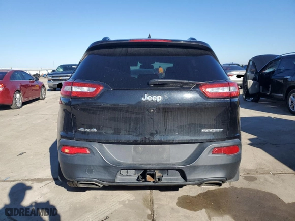 2016 Jeep Cherokee Sport with VIN 1C4PJMAS4GW282878, listed as a Copart auction lot 46786845 with 123,073 mi miles and Salvage Title. Bid and sale history available at carsss.com. Image 6.