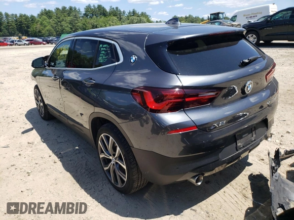 2021 BMW X2 xDrive28i with VIN WBXYJ1C02M5S79433, listed as a Copart auction lot 49393422 with 22,557 mi miles. Bid and sale history available at carsss.com. Image 3.