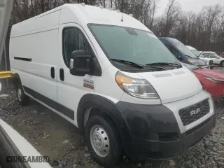 2021 Ram ProMaster Cargo Van with VIN 3C6LRVDG8ME555161, listed as a Copart auction lot 43666345 with 45,369 mi miles and Clean Title. Bid and sale history available at carsss.com. Image 4.