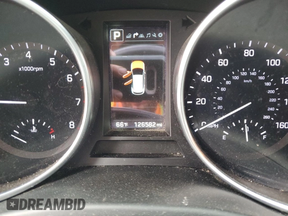 2017 Hyundai Santa Fe Ultimate with VIN 5XYZW4LA0HG415441, listed as a Copart auction lot 54498545 with 126,582 mi miles and Salvage title. Bid and sale history available at DreamBid. Image 9.