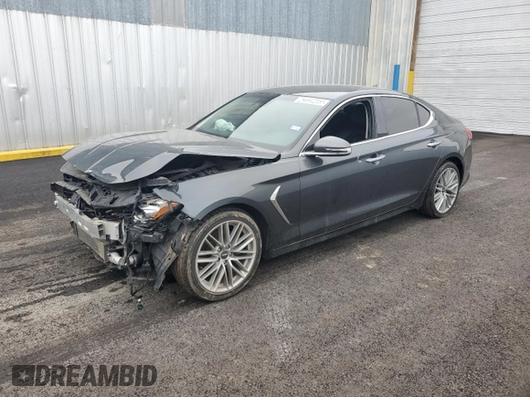 2020 Genesis G70 2.0T with VIN KMTG64LA7LU050255, listed as a Copart auction lot 42339465 with 53,377 mi miles and Clean title. Bid and sale history available at DreamBid. Image 1.