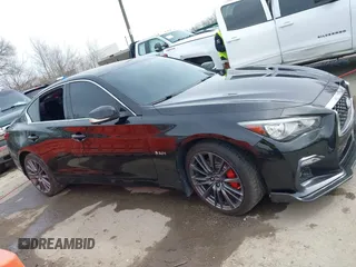 2018 Infiniti Q50 RED SPORT 400 with VIN JN1FV7AR7JM481279, listed as a IAAI auction lot 41850295 with 75,807 mi miles. Bid and sale history available at carsss.com. Image 14.