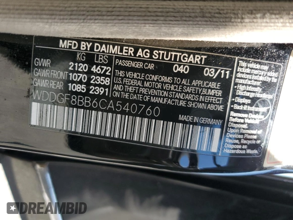 2012 Mercedes-Benz C 300 Sport z VIN WDDGF8BB6CA540760, wystawiony jako Copart lot #63679585 z przebiegiem 199 160 mil mil oraz Szkoda całkowita • Salvage title. Historia ofert i sprzedaży dostępna na DreamBid. Obrazek 12.