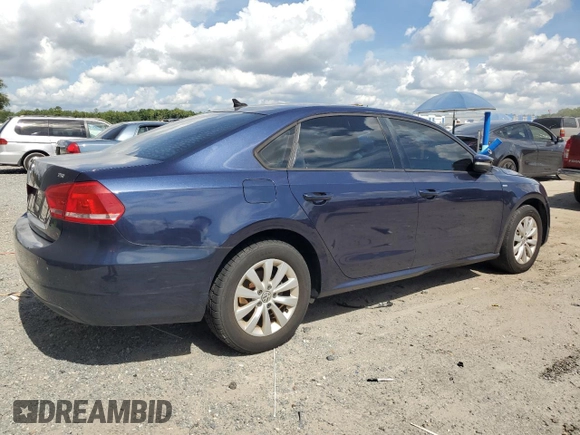 2014 Volkswagen Passat Wolfsburg Edition with VIN 1VWAT7A34EC109710, listed as a Copart auction lot 60604135 with 105,147 mi miles and Clean title. Bid and sale history available at DreamBid. Image 3.