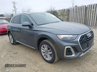 2023 Audi Q5 S line Premium with VIN WA1GAAFY3P2062189, listed as a IAAI auction lot 41735700 with 19,516 mi miles and . Bid and sale history available at DreamBid. Image 1.