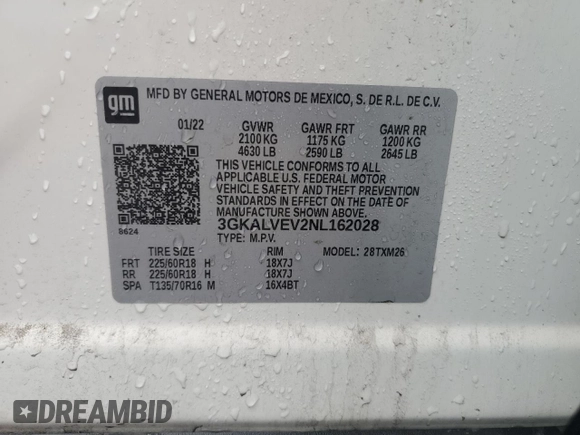 2022 GMC Terrain SLT с VIN 3GKALVEV2NL162028, выставлен на аукционе Copart как лот 66414555 с пробегом 178 736 миль миль и Чистый • Clean title. История ставок и продаж доступна на DreamBid. Изображение 13.