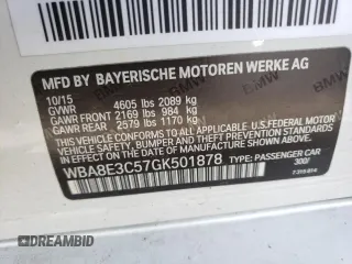 2016 BMW 3 Series 328i xDrive z VIN WBA8E3C57GK501878, wystawiony jako Copart lot #85206404 z przebiegiem 116 074 mil mil oraz Szkoda całkowita • Salvage title. Historia ofert i sprzedaży dostępna na DreamBid. Obrazek 14.