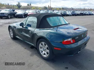 2000 BMW Z3 2.5L with VIN WBACH934XYLF89755, listed as a IAAI auction lot 41957754 with 59,727 mi miles. Bid and sale history available at carsss.com. Image 3.