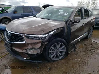 2019 Acura RDX w/Technology Pkg with VIN 5J8TC2H57KL017459, listed as a Copart auction lot 52676504 with 40,732 mi miles and Salvage Title. Bid and sale history available at carsss.com. Image 1.