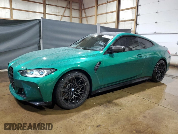 2021 BMW M4 Competition with VIN WBS33AZ06MCH17175, listed as a Copart auction lot 70617284 with 24,730 mi miles and Salvage Title. Bid and sale history available at carsss.com. Image 1.