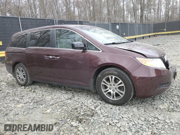 2011 Honda Odyssey EX-L with VIN 5FNRL5H69BB021633, listed as a Copart auction lot 50420415 with 265,213 mi miles and Salvage Title. Bid and sale history available at DreamBid. Image 4.