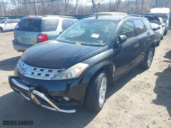 2004 Nissan Murano SE with VIN JN8AZ08W04W328304, listed as a IAAI auction lot 41808596 with 999,999 mi miles. Bid and sale history available at carsss.com. Image 2.