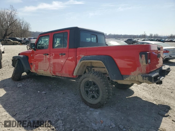 2021 Jeep Gladiator Sport S with VIN 1C6JJTAGXML540532, listed as a Copart auction lot 48422645 with 97,372 mi miles and Salvage title. Bid and sale history available at DreamBid. Image 2.