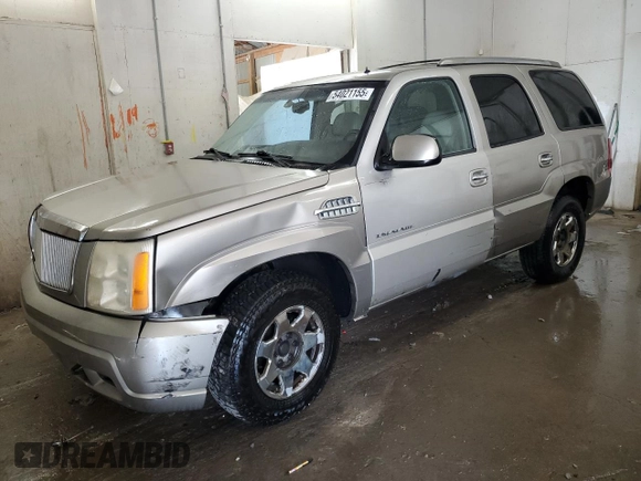 2002 Cadillac Escalade with VIN 1GYEK63N52R185858, listed as a Copart auction lot 54021155 with 333,092 mi miles and Salvage title. Bid and sale history available at DreamBid. Image 1.