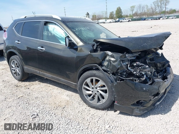 2015 Nissan Rogue SL with VIN 5N1AT2MV9FC813059, listed as a IAAI auction lot 42096904 with 121,494 mi miles and . Bid and sale history available at carsss.com. Image 1.