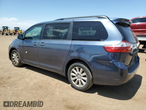 2017 Toyota Sienna XLE with VIN 5TDDZ3DC8HS168698, listed as a Copart auction lot 58201365 with 239,260 mi miles and Salvage title. Bid and sale history available at DreamBid. Image 2.