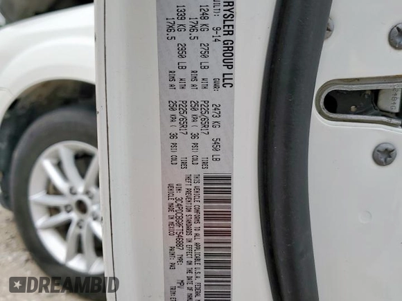 2015 Dodge Journey SXT with VIN 3C4PDCBG0FT546887, listed as a Copart auction lot 57180985 with 119,762 mi miles and Clean title. Bid and sale history available at DreamBid. Image 13.