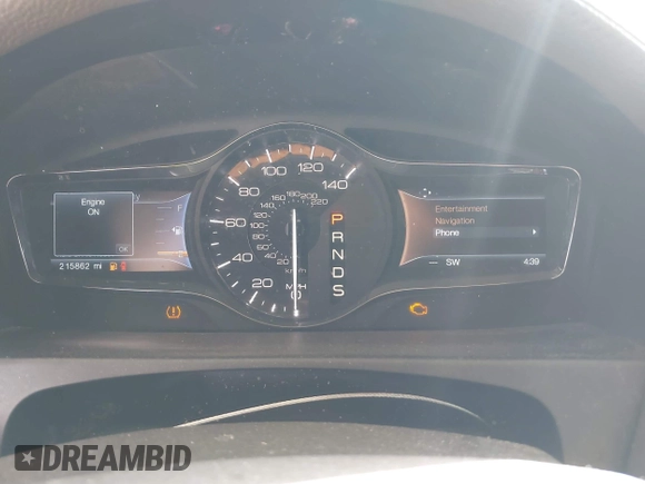 2014 Lincoln MKX with VIN 2LMDJ8JK9EBL16189, listed as a IAAI auction lot 42152268 with 215,862 mi miles and . Bid and sale history available at DreamBid. Image 7.