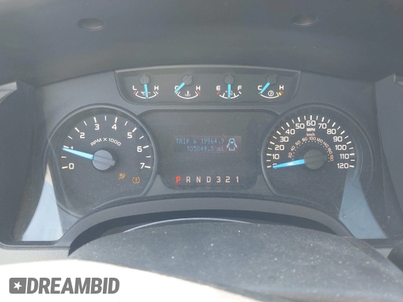 2013 Ford F-150 XL with VIN 1FTEX1CM5DFB88149, listed as a IAAI auction lot 40695089 with 105,049 mi miles. Bid and sale history available at carsss.com. Image 7.