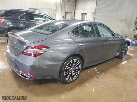 2022 Genesis G70 3.3T with VIN KMTG54TE7NU084124, listed as a Copart auction lot 50022085 with 22,338 mi miles and Salvage Title. Bid and sale history available at carsss.com. Image 3.