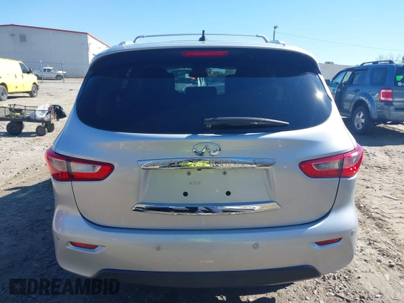 2013 Infiniti JX35 with VIN 5N1AL0MM3DC336945, listed as a IAAI auction lot 41858705 with 114,784 mi miles. Bid and sale history available at carsss.com. Image 17.