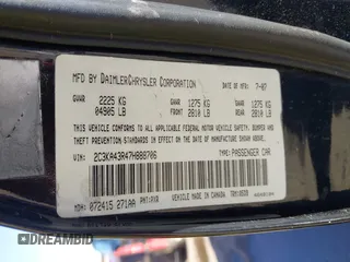 2007 Chrysler 300 with VIN 2C3KA43R47H888706, listed as a IAAI auction lot 41849210 with 135,156 mi miles. Bid and sale history available at carsss.com. Image 9.