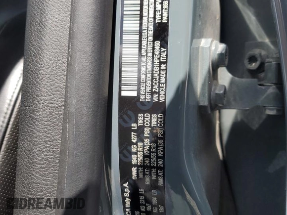 2017 Jeep Renegade Limited with VIN ZACCJADB1HPE48460, listed as a Copart auction lot 60646285 with 134,327 mi miles and Salvage title. Bid and sale history available at DreamBid. Image 14.