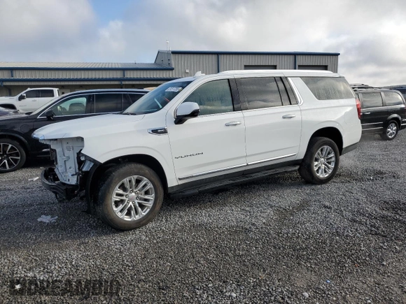 2023 GMC Yukon XL SLT with VIN 1GKS2GKDXPR267569, listed as a Copart auction lot 51517255 with 37,317 mi miles and Salvage Title. Bid and sale history available at carsss.com. Image 1.