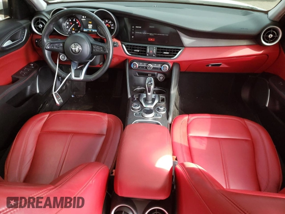 2020 Alfa Romeo Giulia Ti with VIN ZARFANBN2L7636661, listed as a Copart auction lot 69592394 with 53,731 mi miles and Salvage Title. Bid and sale history available at carsss.com. Image 8.