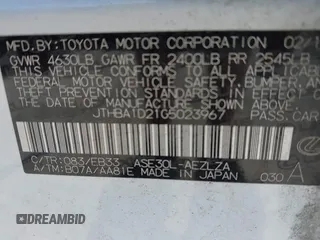 2016 Lexus IS 200t with VIN JTHBA1D21G5023967, listed as a IAAI auction lot 42051274 with 75,561 mi miles and . Bid and sale history available at DreamBid. Image 9.