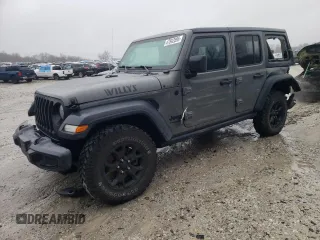 2021 Jeep Wrangler Unlimited Sport S with VIN 1C4HJXDN8MW586934, listed as a Copart auction lot 47842895 with 48,946 mi miles and Salvage Title. Bid and sale history available at carsss.com. Image 1.