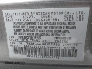 2024 Nissan Sentra SV z VIN 3N1AB8CV1RY261972, wystawiony jako IAAI lot #42135945 z przebiegiem 21 250 mil mil oraz . Historia ofert i sprzedaży dostępna na DreamBid. Obrazek 9.