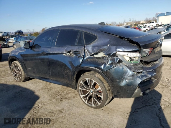 2019 BMW X6 xDrive50i with VIN 5UXKU6C57K0Z66967, listed as a Copart auction lot 87634045 with 37,916 mi miles and Salvage Title. Bid and sale history available at carsss.com. Image 2.