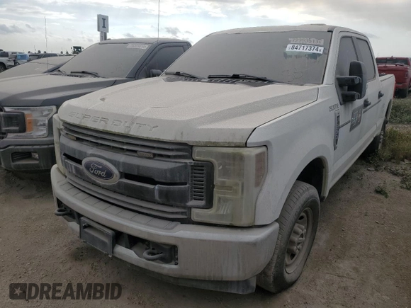 2019 Ford Super Duty F-250 SRW XL with VIN 1FT7W2A67KEE99056, listed as a Copart auction lot 84717374 with 42,707 mi miles and Non Repairable. Bid and sale history available at carsss.com. Image 1.