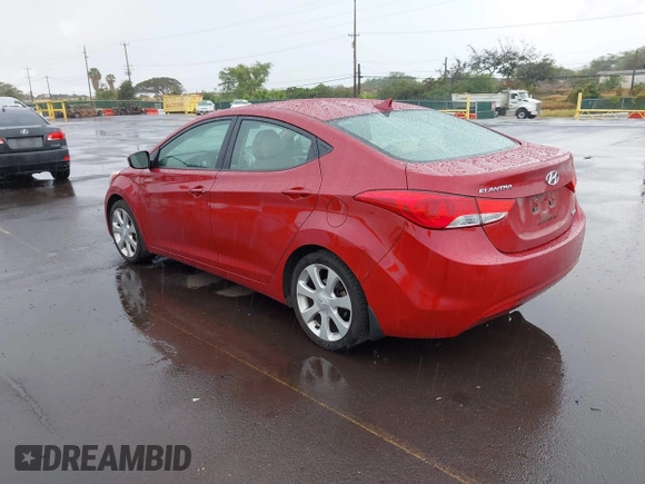 2012 Hyundai Elantra Limited with VIN KMHDH4AEXCU475126, listed as a IAAI auction lot 42061928 with 181,351 mi miles. Bid and sale history available at carsss.com. Image 3.