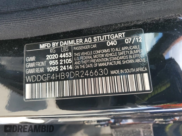 2013 Mercedes-Benz C-Class C 250 Sport with VIN WDDGF4HB9DR246630, listed as a Copart auction lot 44369115 with 141,072 mi miles and Clean Title. Bid and sale history available at carsss.com. Image 13.