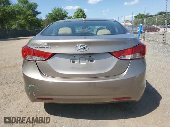 2013 Hyundai Elantra GLS with VIN 5NPDH4AE9DH444482, listed as a Copart auction lot 61846945 with 76,536 mi miles and Salvage title. Bid and sale history available at DreamBid. Image 6.