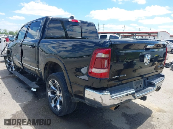 2019 Ram 1500 Limited with VIN 1C6SRFHT8KN524817, listed as a IAAI auction lot 41998253 with 125,708 mi miles and . Bid and sale history available at DreamBid. Image 3.