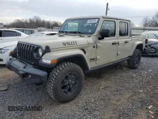 2022 Jeep Gladiator Willys with VIN 1C6JJTAM1NL167355, listed as a Copart auction lot 89052495 with 11,378 mi miles and Clean Title. Bid and sale history available at carsss.com. Image 1.
