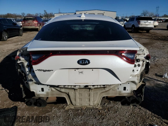 2018 Kia Stinger Premium with VIN KNAE25LA1J6012588, listed as a Copart auction lot 43394965 with 103,070 mi miles and Salvage Title. Bid and sale history available at carsss.com. Image 6.