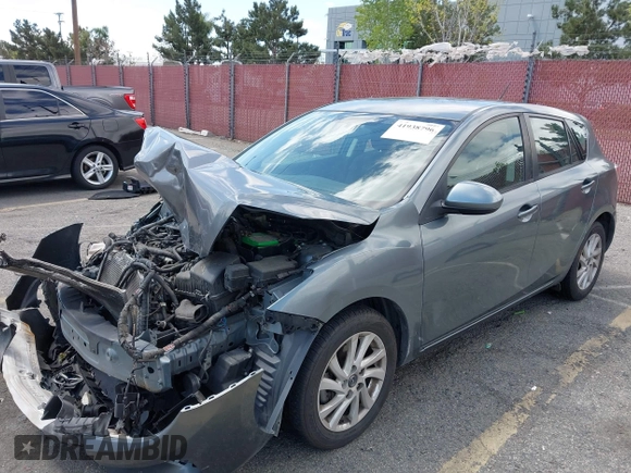 2013 Mazda 3 i Touring with VIN JM1BL1L85D1706095, listed as a IAAI auction lot 41938796 with 212,461 mi miles and . Bid and sale history available at carsss.com. Image 2.