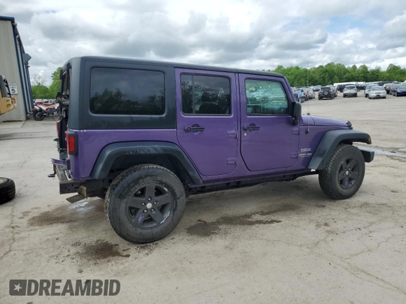 2018 Jeep Wrangler Unlimited Sport with VIN 1C4BJWDG9JL910410, listed as a Copart auction lot 56561955 with 57,450 mi miles and Salvage title. Bid and sale history available at DreamBid. Image 3.