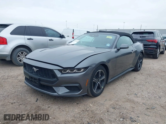 2025 Ford Mustang EcoBoost with VIN 1FAGP8UH9S5104992, listed as a IAAI auction lot 41591004 with 470 mi miles. Bid and sale history available at carsss.com. Image 19.
