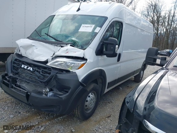 2023 Ram ProMaster Cargo Van with VIN 3C6LRVDG9PE594202, listed as a IAAI auction lot 41568510 with 5,396 mi miles. Bid and sale history available at carsss.com. Image 17.