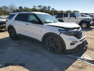2023 Ford Explorer ST-Line with VIN 1FMSK7KH0PGB52842, listed as a Copart auction lot 88803645 with 20,888 mi miles and Salvage Title. Bid and sale history available at carsss.com. Image 4.