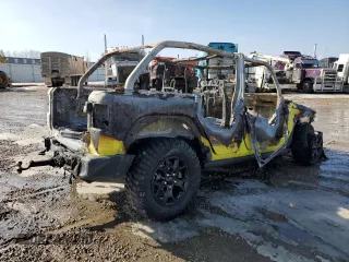2023 Jeep Wrangler Willys Sport with VIN 1C4HJXDM5PW582884, listed as a Copart auction lot 46886015 with Not provided miles and Salvage title. Bid and sale history available at DreamBid. Image 3.