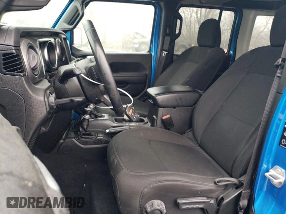 2022 Jeep Wrangler Unlimited Sport S with VIN 1C4HJXDG5NW168740, listed as a Copart auction lot 89067635 with 25,646 mi miles and Salvage Title. Bid and sale history available at carsss.com. Image 7.