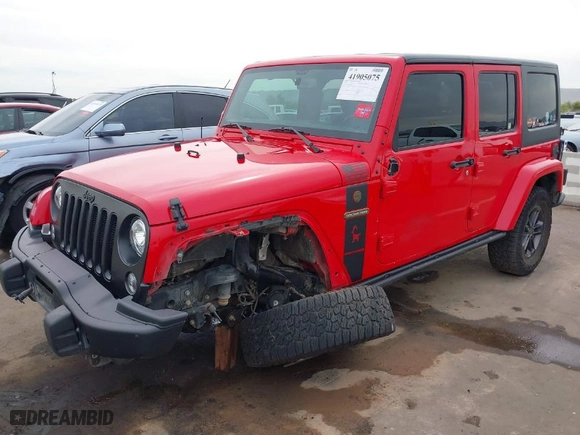 2018 Jeep Wrangler JK Unlimited Sport S with VIN 1C4BJWDG5JL862050, listed as a IAAI auction lot 41905075 with NaN miles. Bid and sale history available at carsss.com. Image 6.
