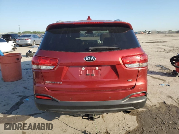 2017 Kia Sorento LX with VIN 5XYPG4A3XHG297987, listed as a Copart auction lot 50171545 with 108,048 mi miles and Salvage Title. Bid and sale history available at carsss.com. Image 6.