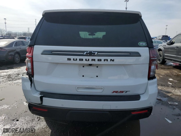 2021 Chevrolet Suburban RST with VIN 1GNSKEKD1MR333249, listed as a Copart auction lot 46404425 with 81,878 mi miles and Salvage Title. Bid and sale history available at carsss.com. Image 6.